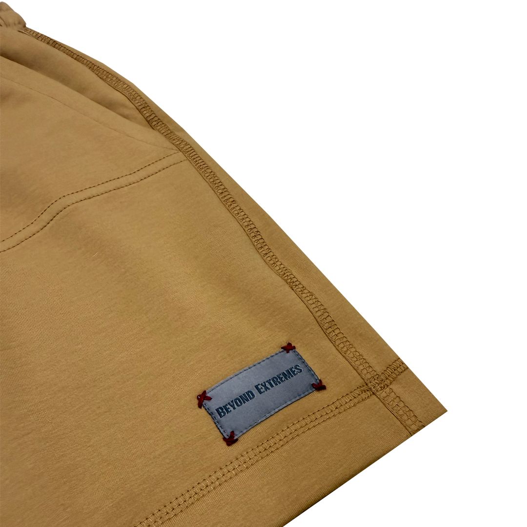 Beyond Extremes Kantha Carpenter Shorts in Khakhi - view 3