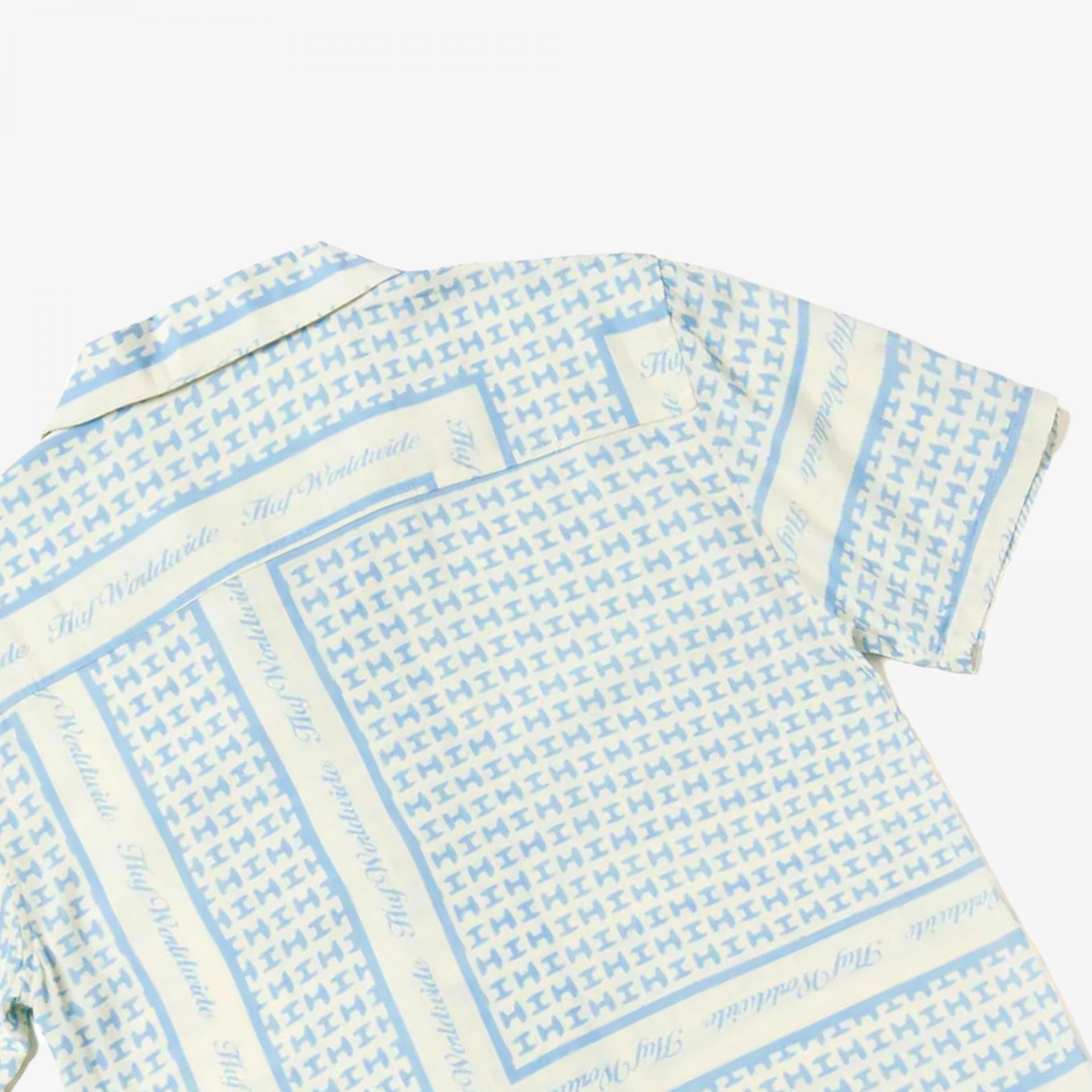 Huf | Scarf Resort Woven Top { White/blue - view 3