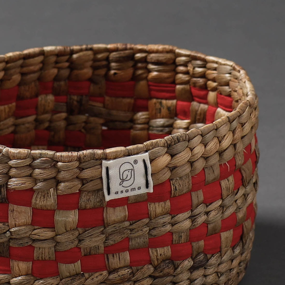 ASAMA Brown - Handcrafted Organic Water Hyacinth Multipurpose Basket (7 x 7 in) - view 2