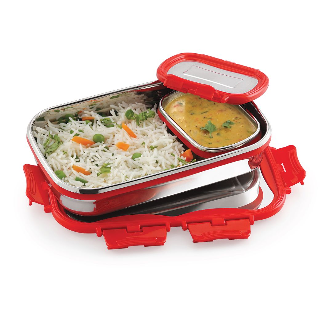 Cello Click It Stainless Steel Lunch Box, Big - view 4