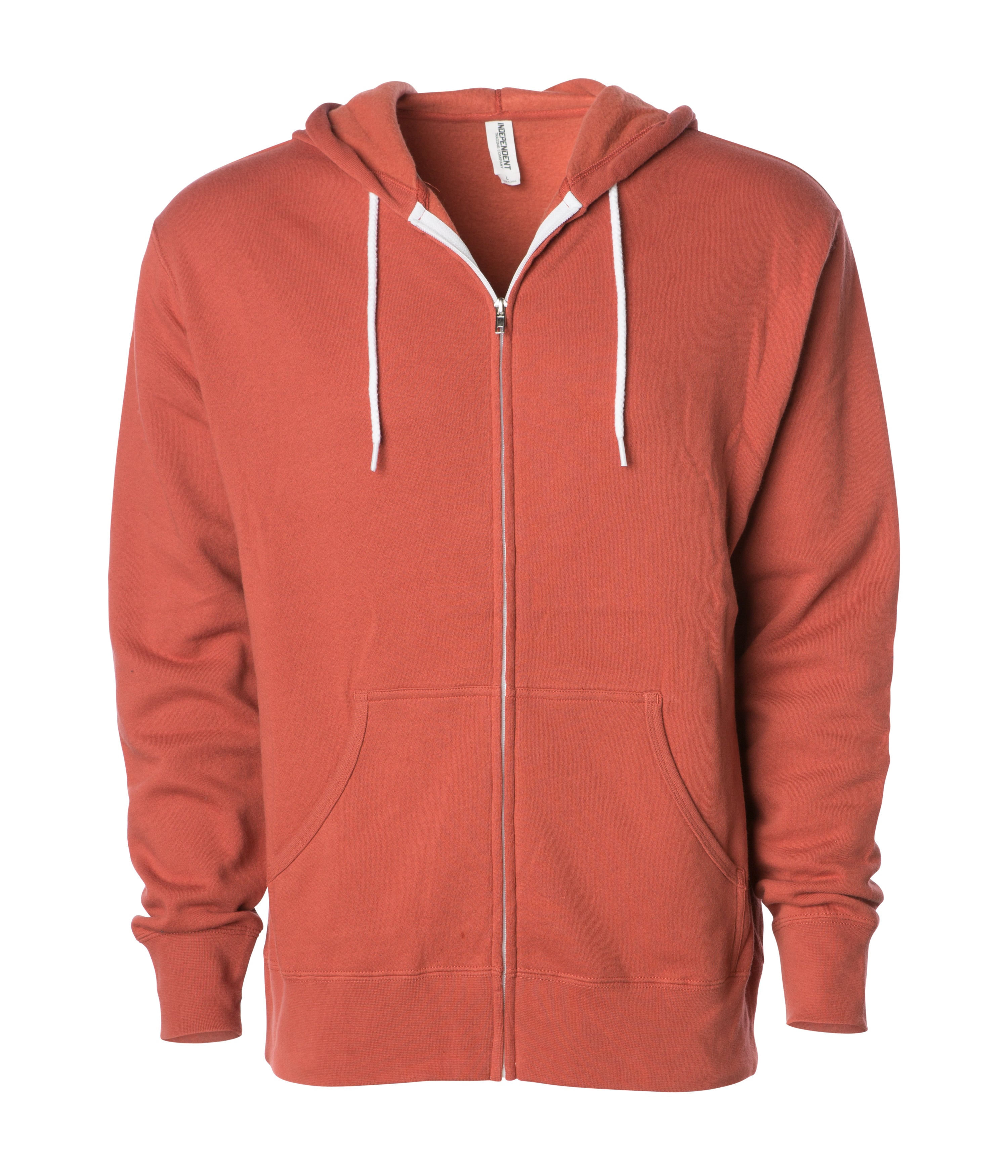 Independent Trading Company Unisex Lightweight Fitted Zip Hooded Sweatshirt