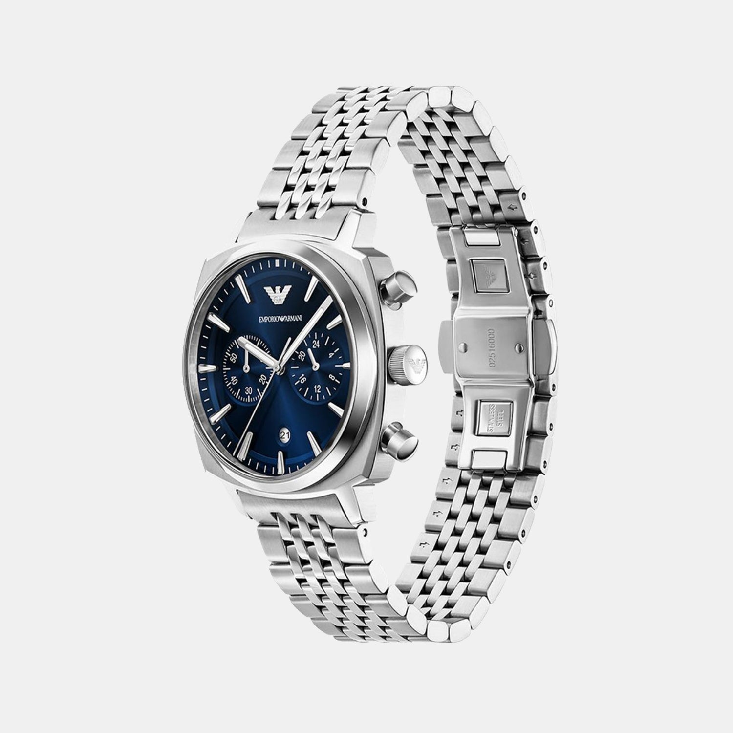 Emporio Armani Carlo Men Quartz Blue Dial Chronograph Stainless Steel Watch AR11688 - view 2