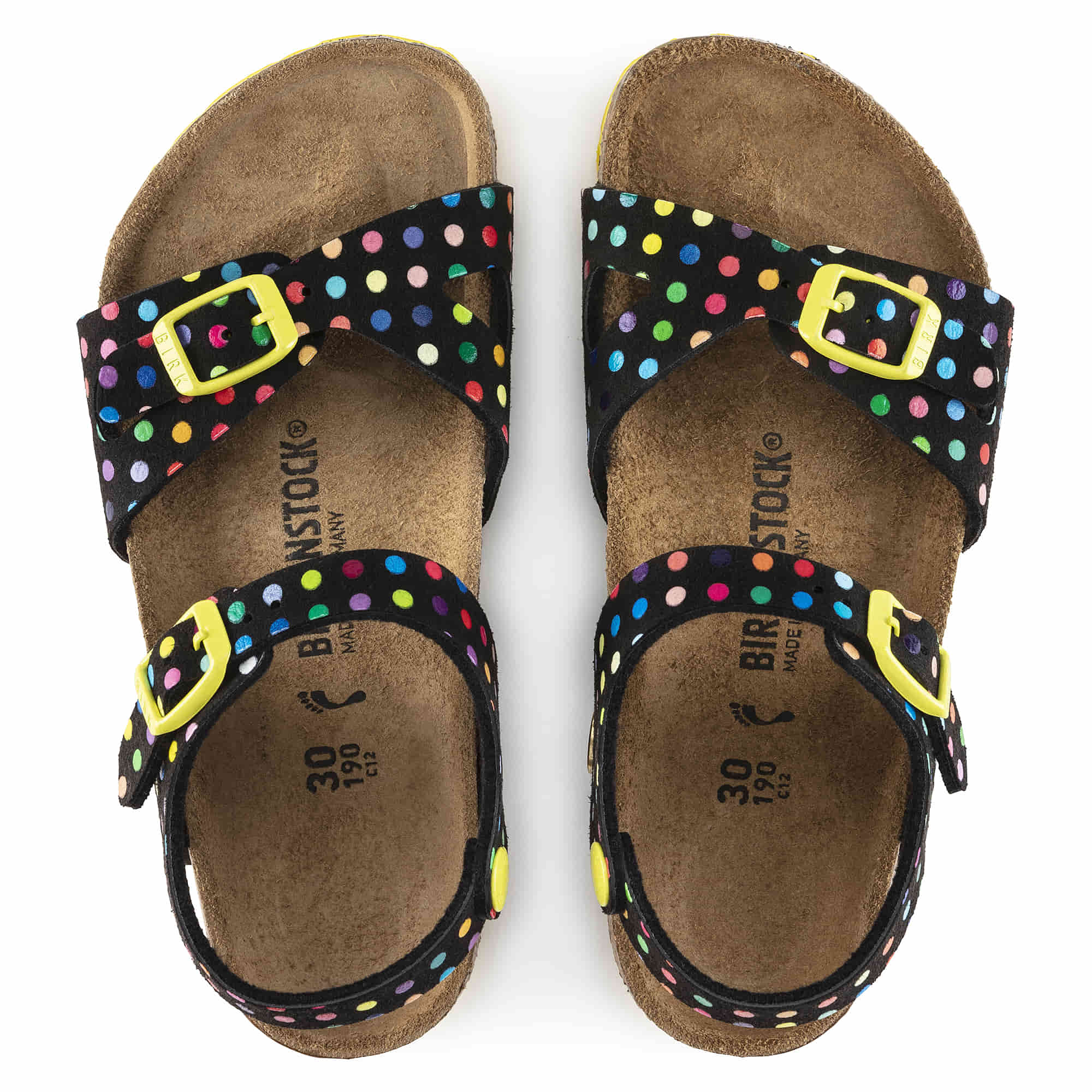 Birkenstock Rio Kids Rivet Logo Micro Fibre – Black Black/Digital Dots Black - view 2