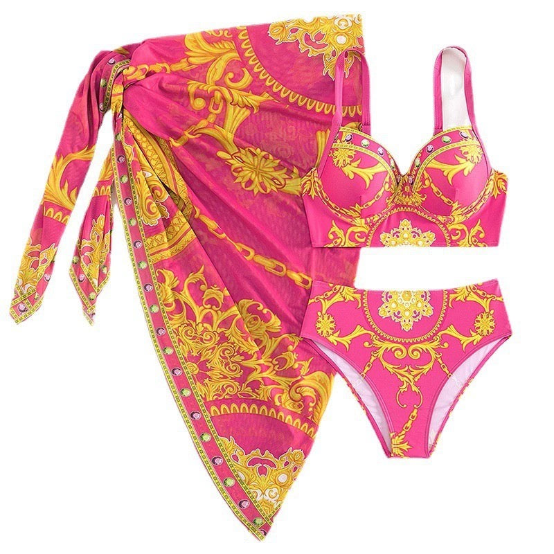 Alamode By Akanksha Morocco swimsuit with Sarong Skirt