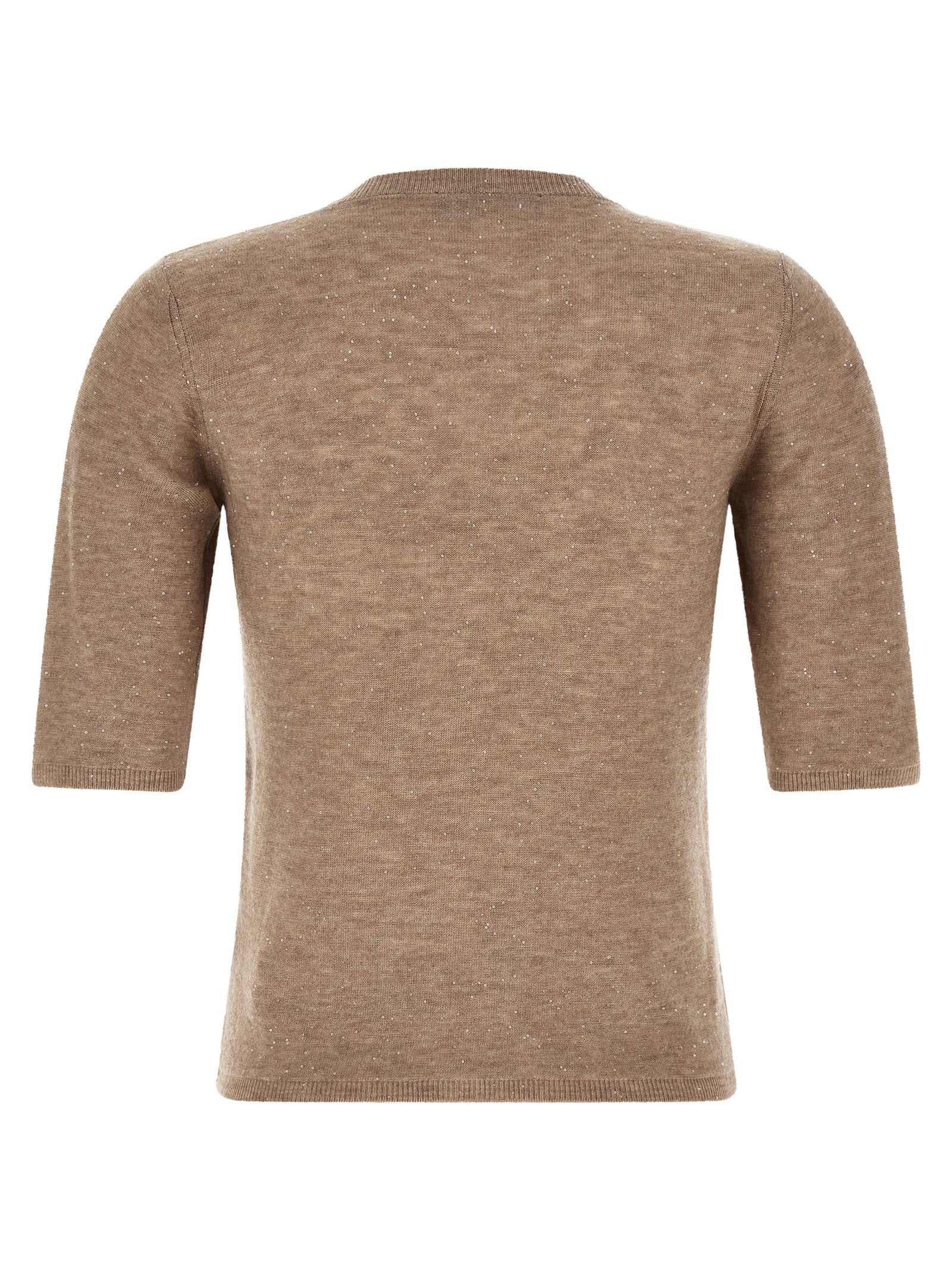 Fabiana Filippi Micro Sequin T-shirt – 98% wool, 2% elastane - view 2