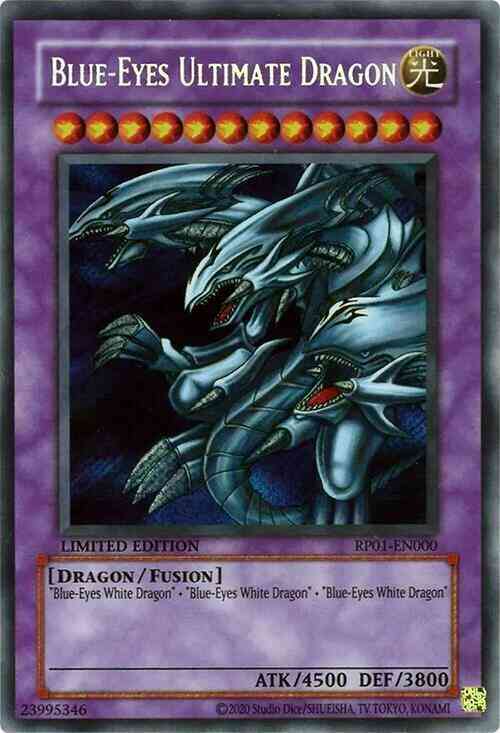 Yu-Gi-Oh! Blue-Eyes Ultimate Dragon - 2020 Date Reprint - RP01-EN000 - Secret Rare - Limited