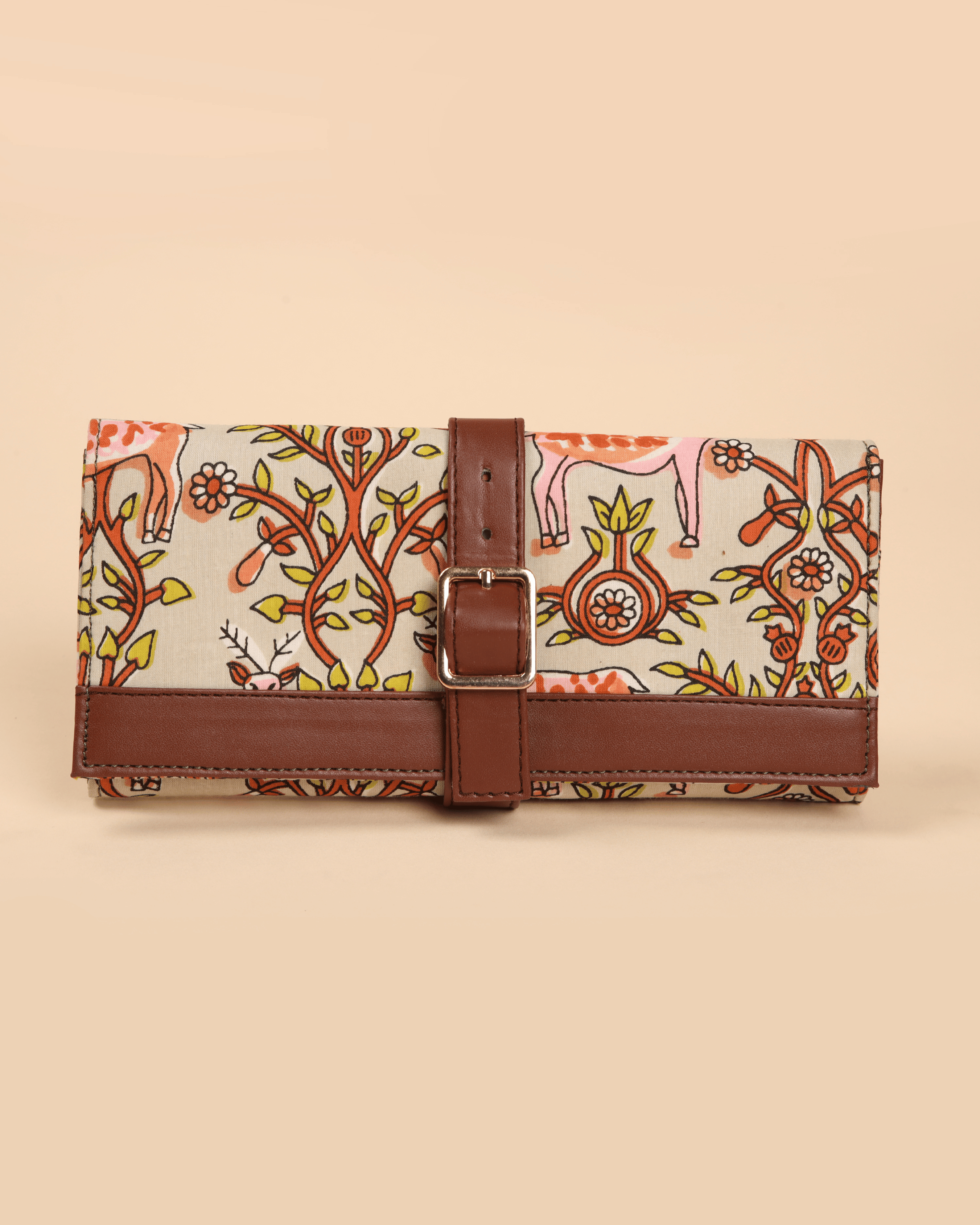 Aachho Pastel Petals Handblock Wallet - view 2