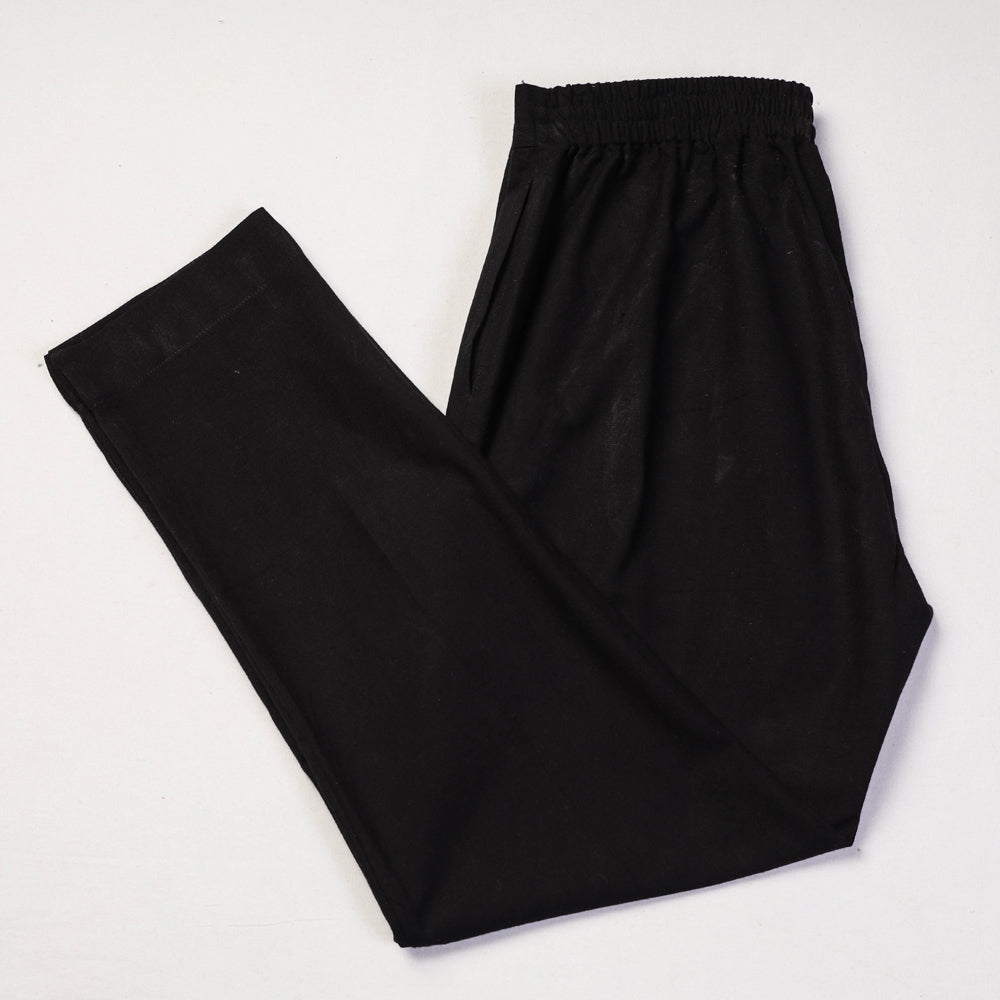 ITOKRI CASUALS Black - Cotton Tapered Casual Pant for Women - view 2