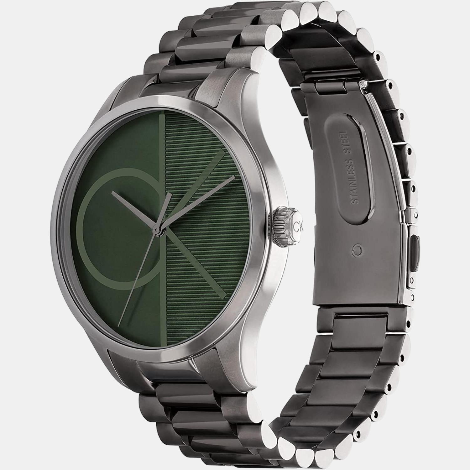 Calvin Klein Ck Iconic Unisex Quartz Green Dial Analog Stainless Steel Watch 25200164 - view 2