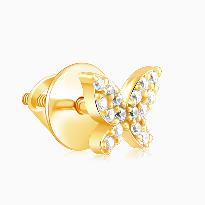 GIVA Jewellery Golden Butterfly Studded Affair Set - view 4