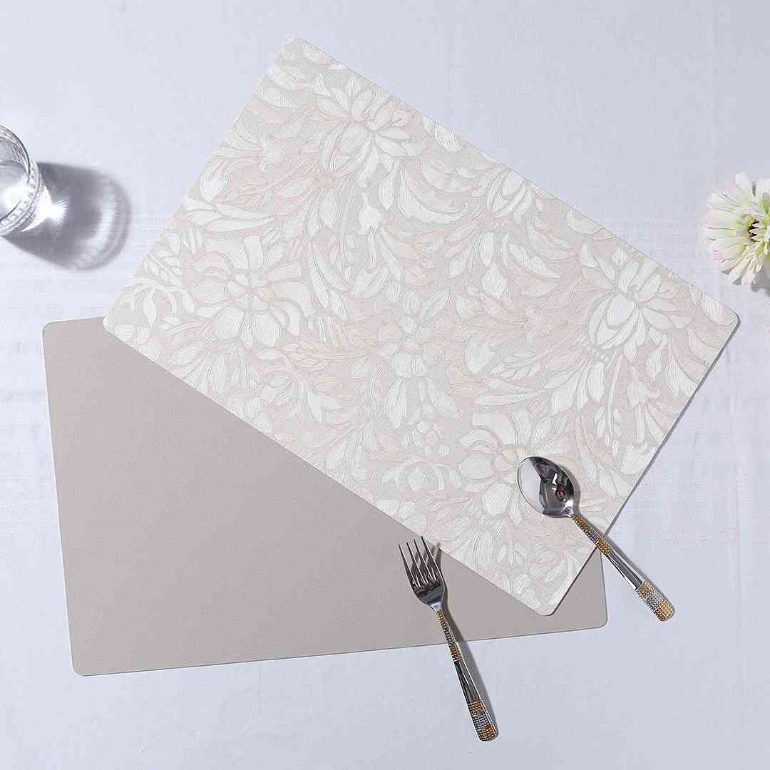 Wonderchef Valentina Reversible Floral & Solid Placemat Set of 6