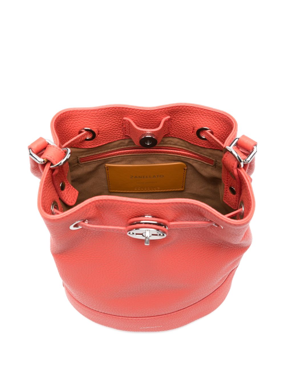 Zanellato Monda'® Small Bag In Hammered Red Reggiana Leather - view 4
