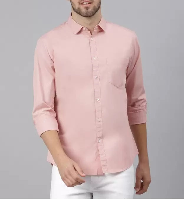 BlackTree Combo of 4 Cotton Shirt for Man (Navy Blue, Light Pink, Sky Blue and White) - view 3