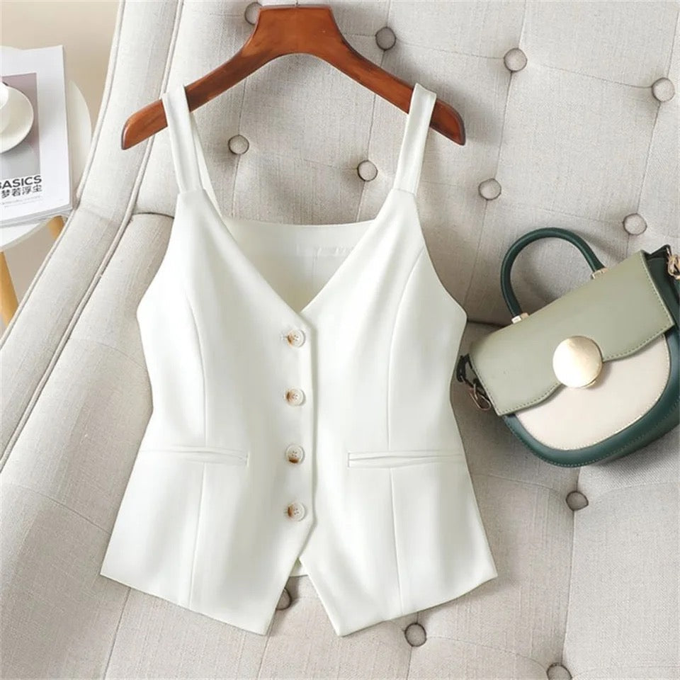 Alamode By Akanksha Malido Vest Statement Tops