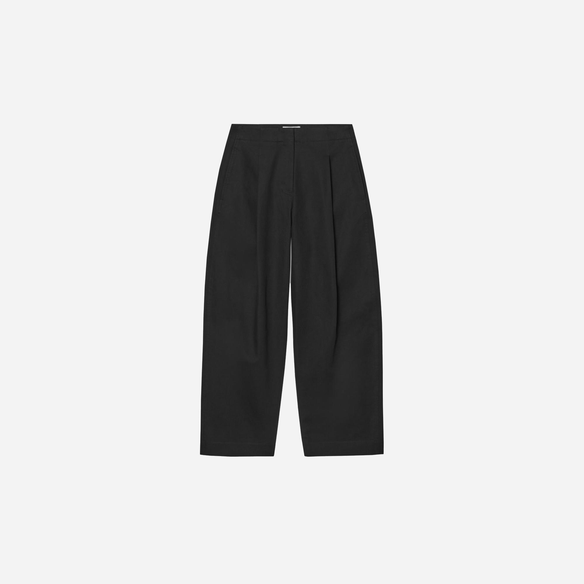 Cos Pleated Barrel-Leg Chinos – Black