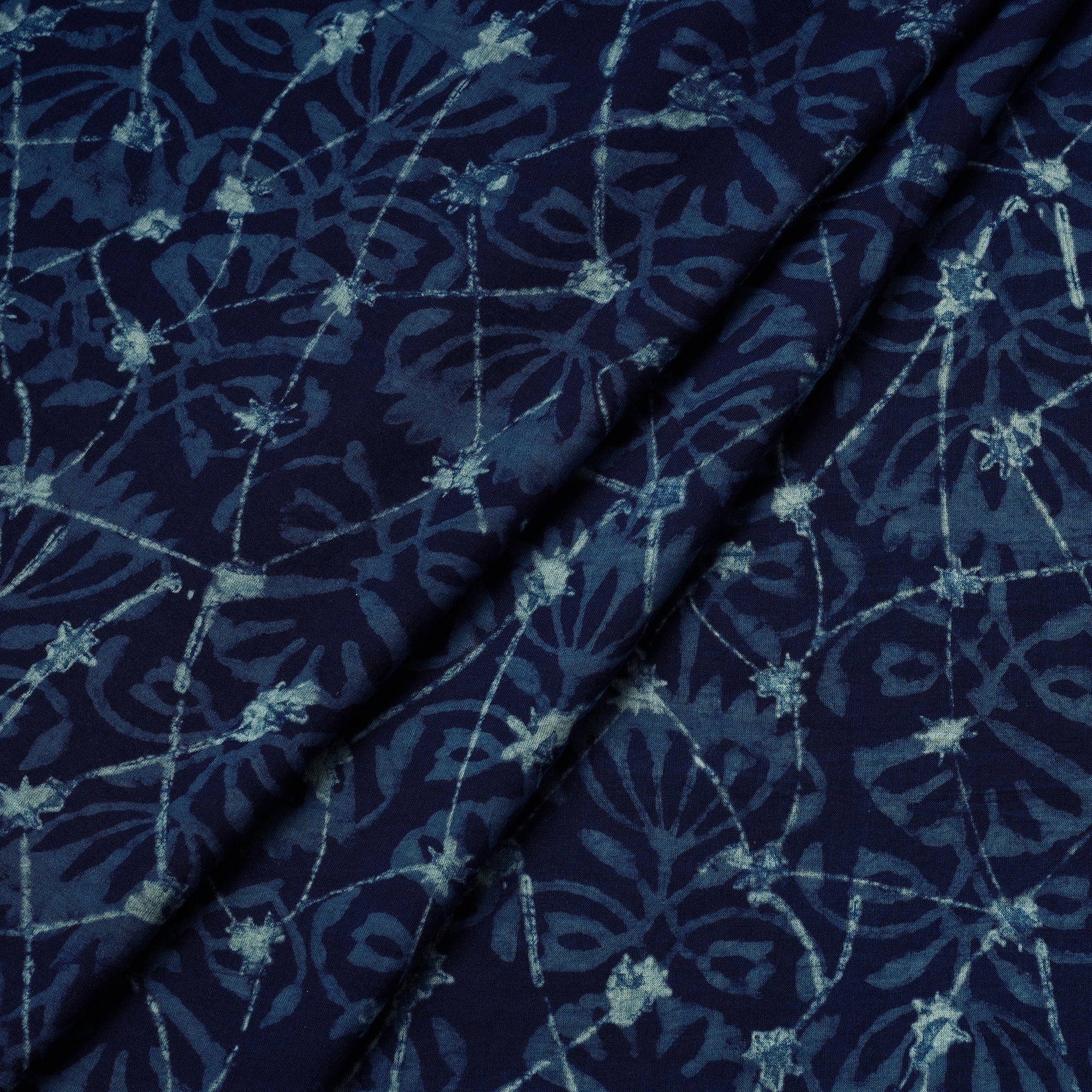 HAVELI CHRONICLES Blue - Akola Hand Block Printed Cotton Fabric - view 2