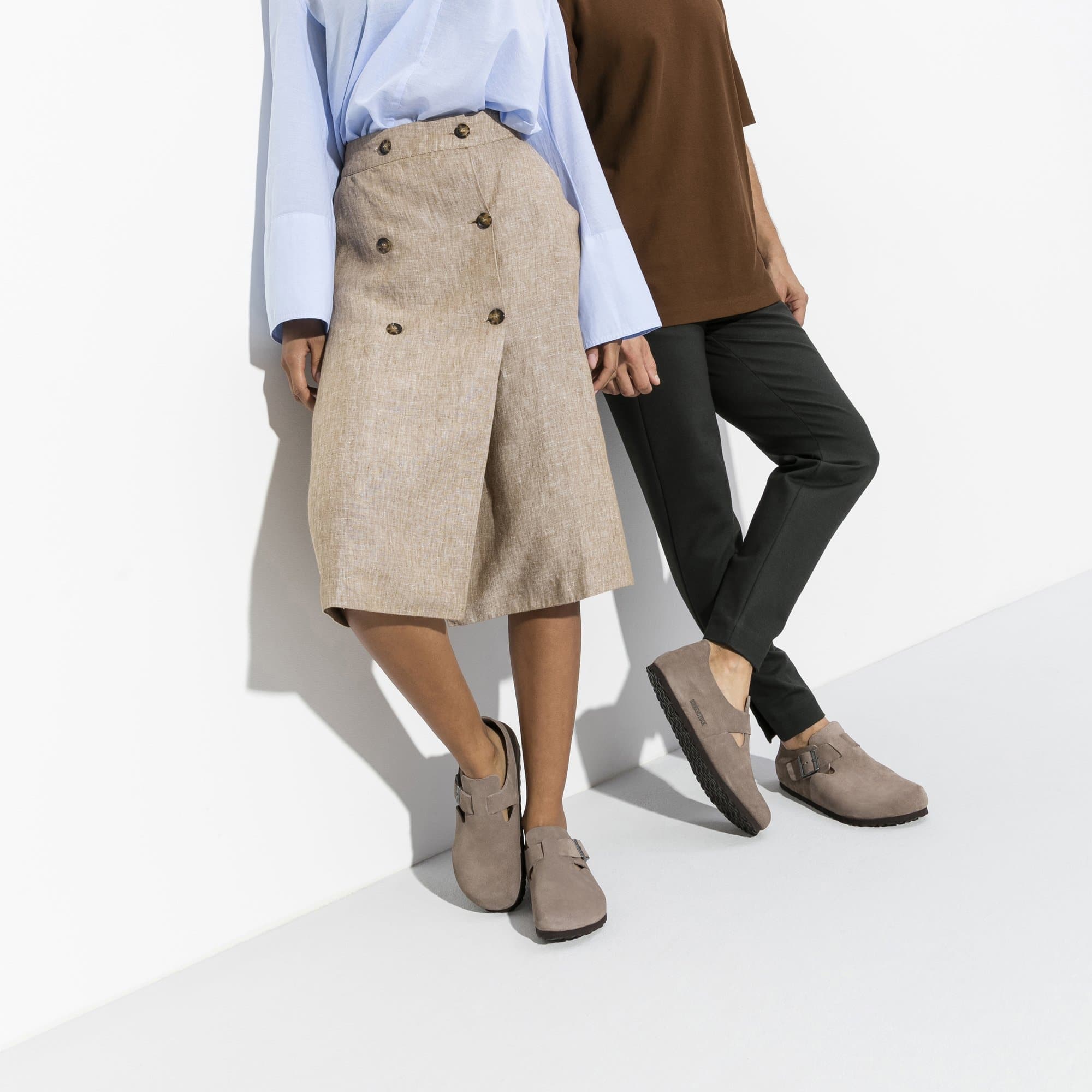 Birkenstock London Suede Leather – Brown Brown/Taupe - view 2