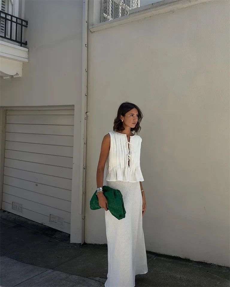 Alamode By Akanksha Miya Statement Vest Top with Skirt - view 2