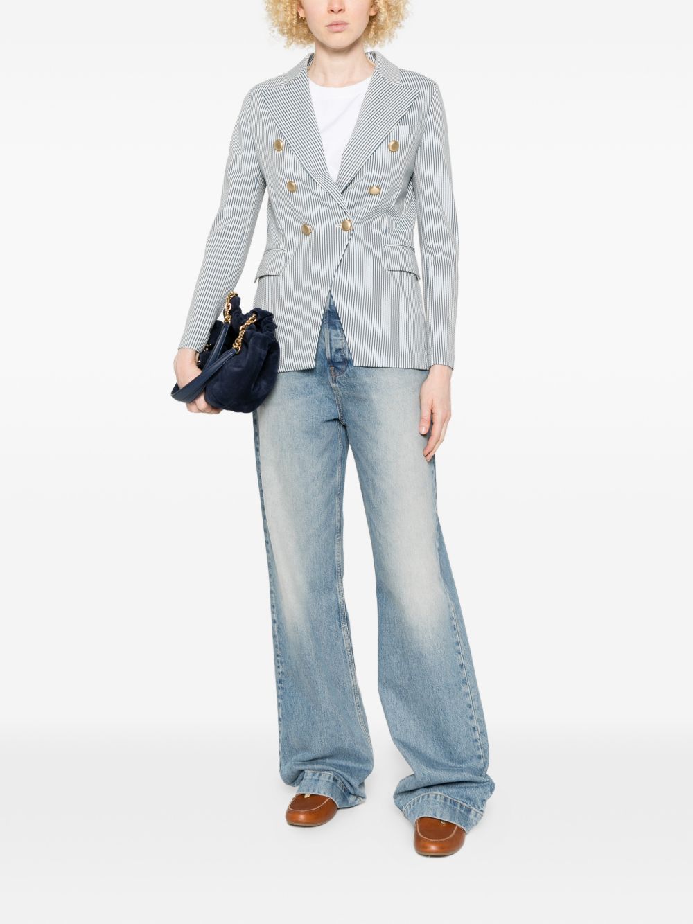 Circolo 1901 Striped double-breasted jacket - view 2