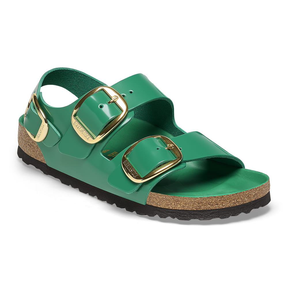 Birkenstock Milano Big Buckle Natural Leather Patent - view 8