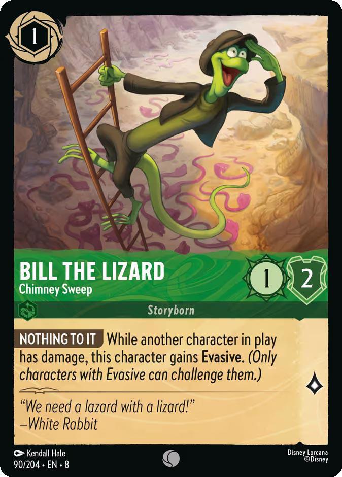Lorcana Bill the Lizard - Chimney Sweep - 90/204 [Reign of Jafar] [Non-Foil]