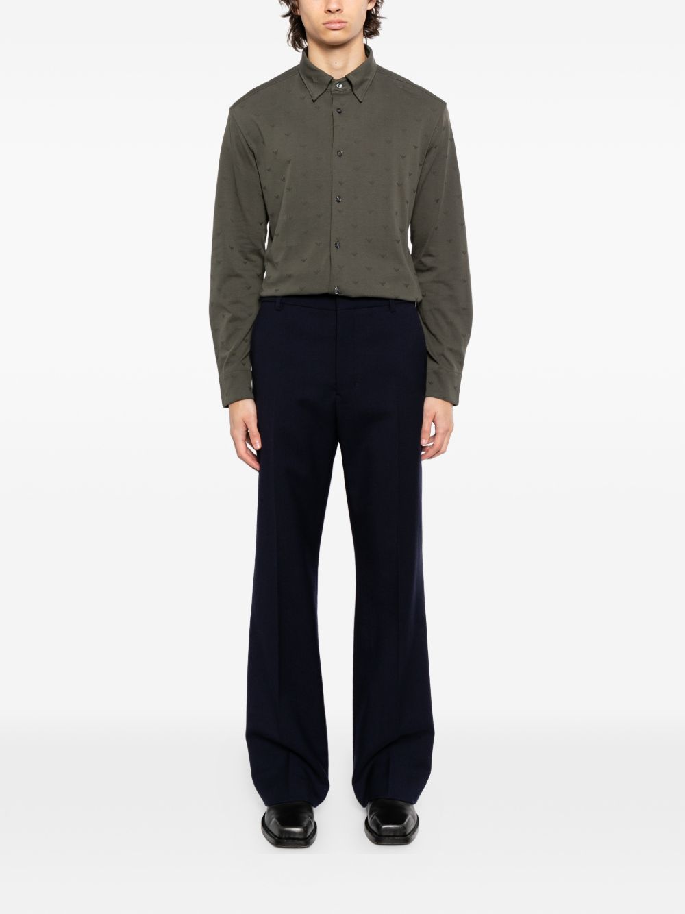 Emporio Armani Logo cotton shirt – 100% Cotton - view 3