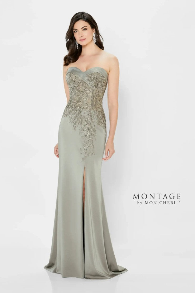Montage 122909 Long Evening Gown Beaded Formal Dress