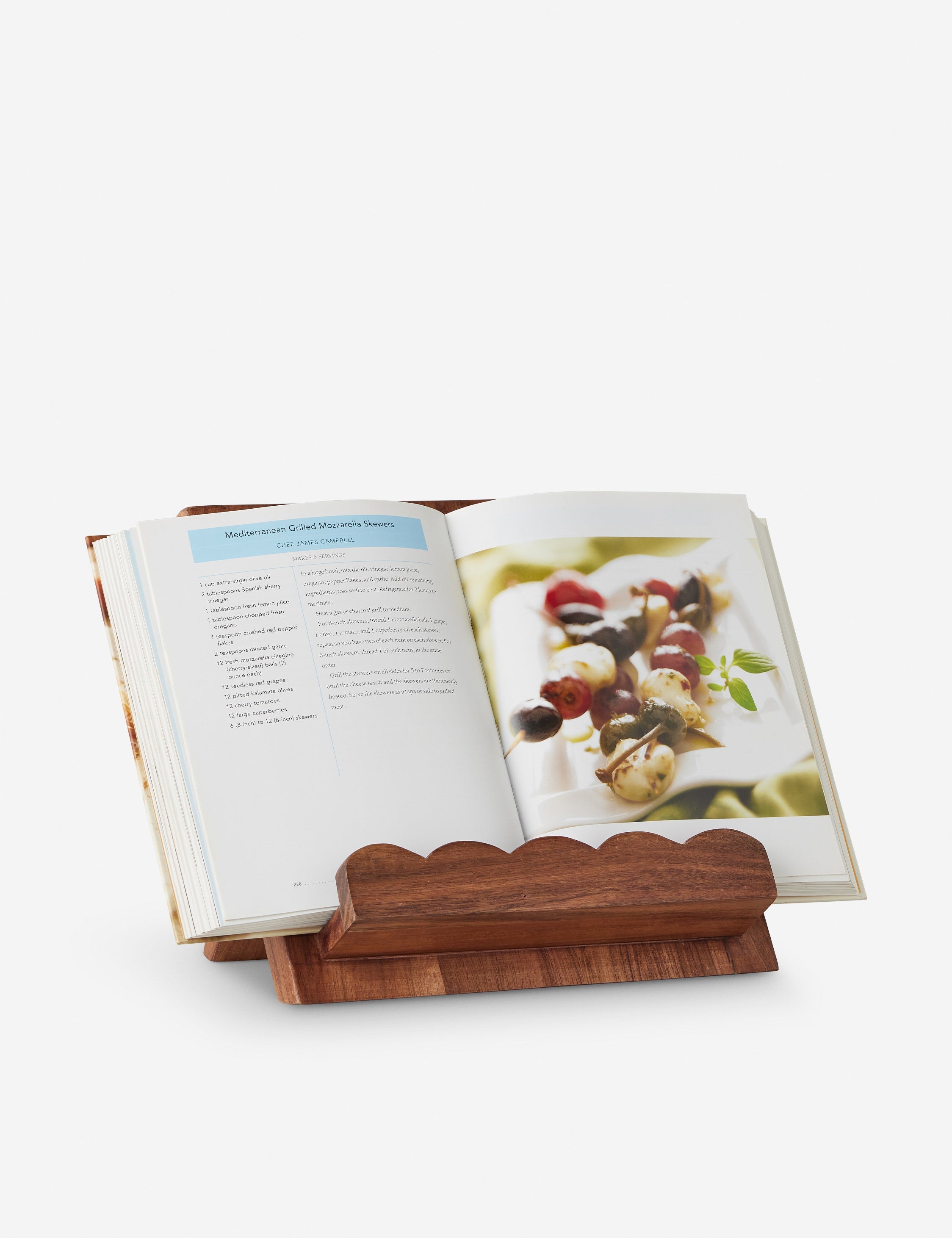 Lulu and Georgia Scalloped Wood Book Stand by etúHOME - view 2