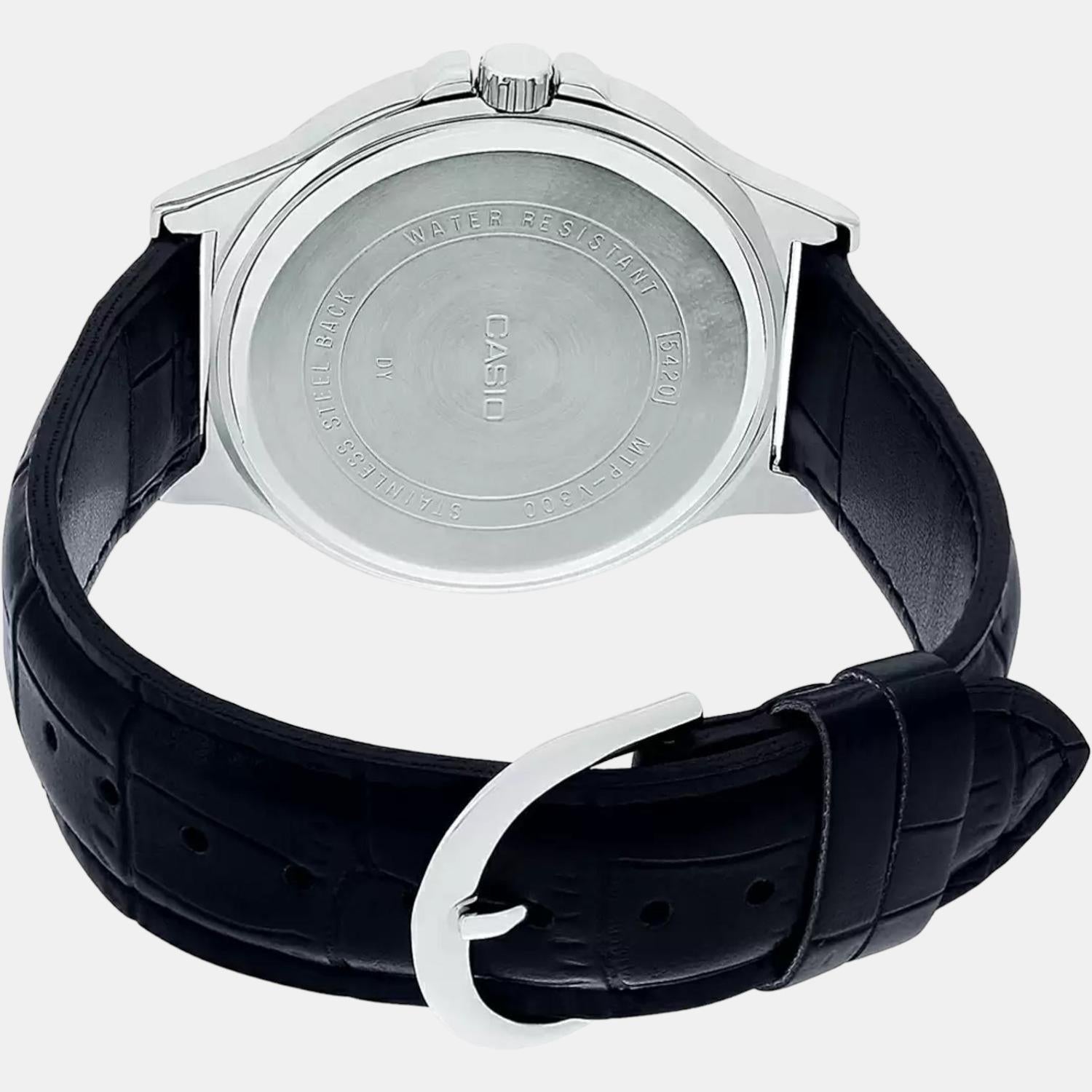 Casio Enticer Men Quartz Black Dial Multi-Function Leather Watch A1176 - view 5