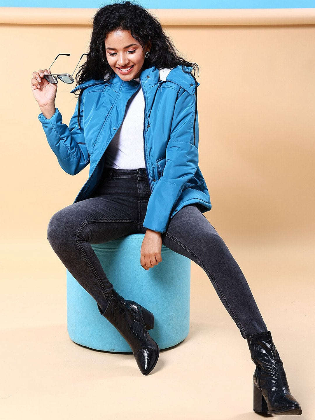 Freehand By The Indian Garage Co Women Winter Crop Jacket - view 7
