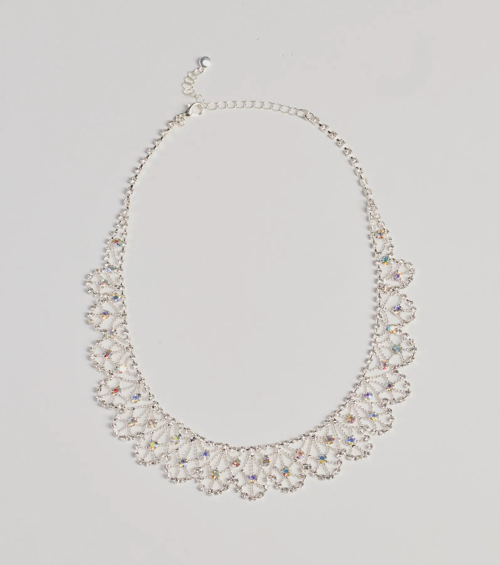 Windsor Divine Sparkle Scallop Rhinestone Collar Necklace