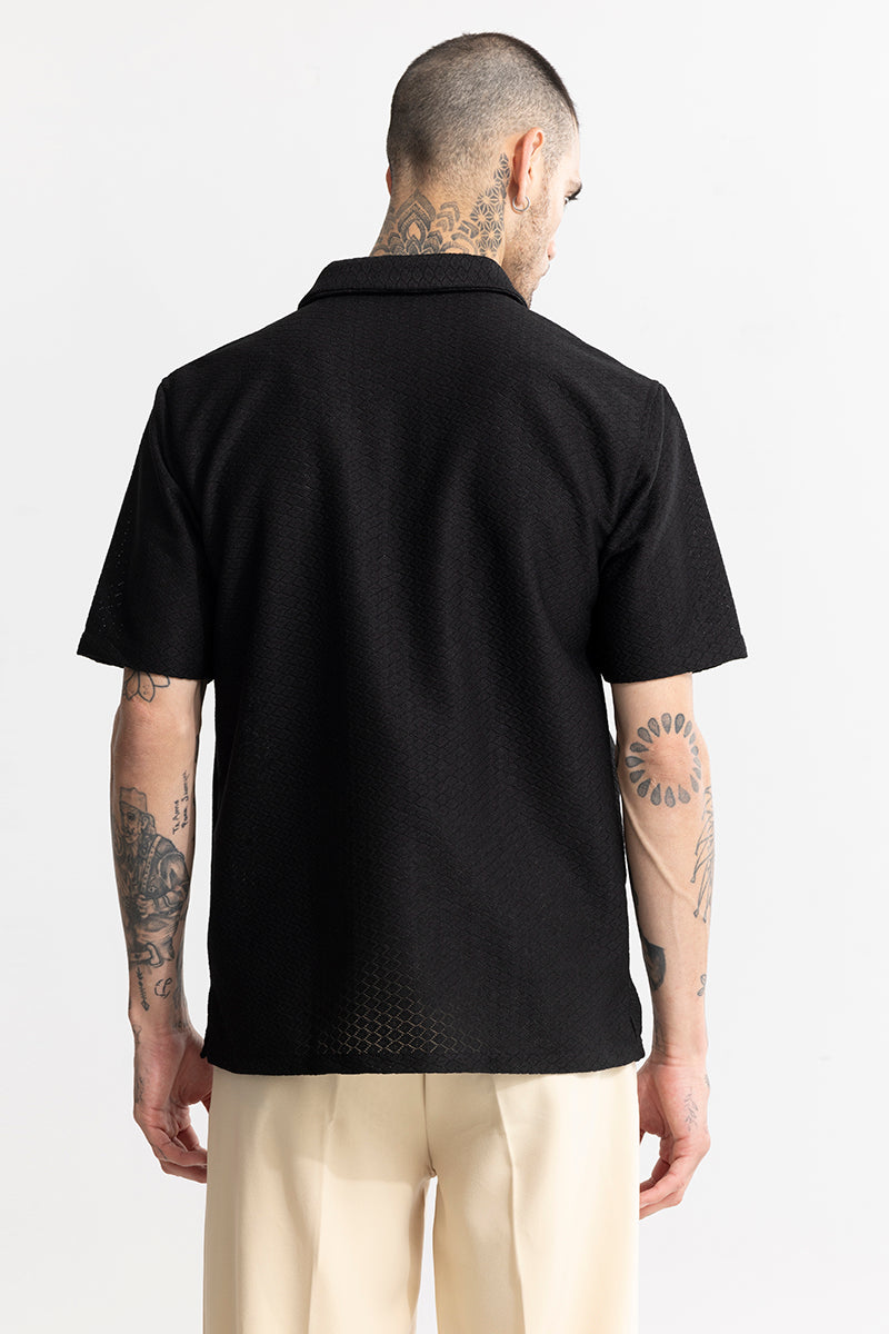 SNITCH Nector Jet Black Hakoba Shirt - view 6