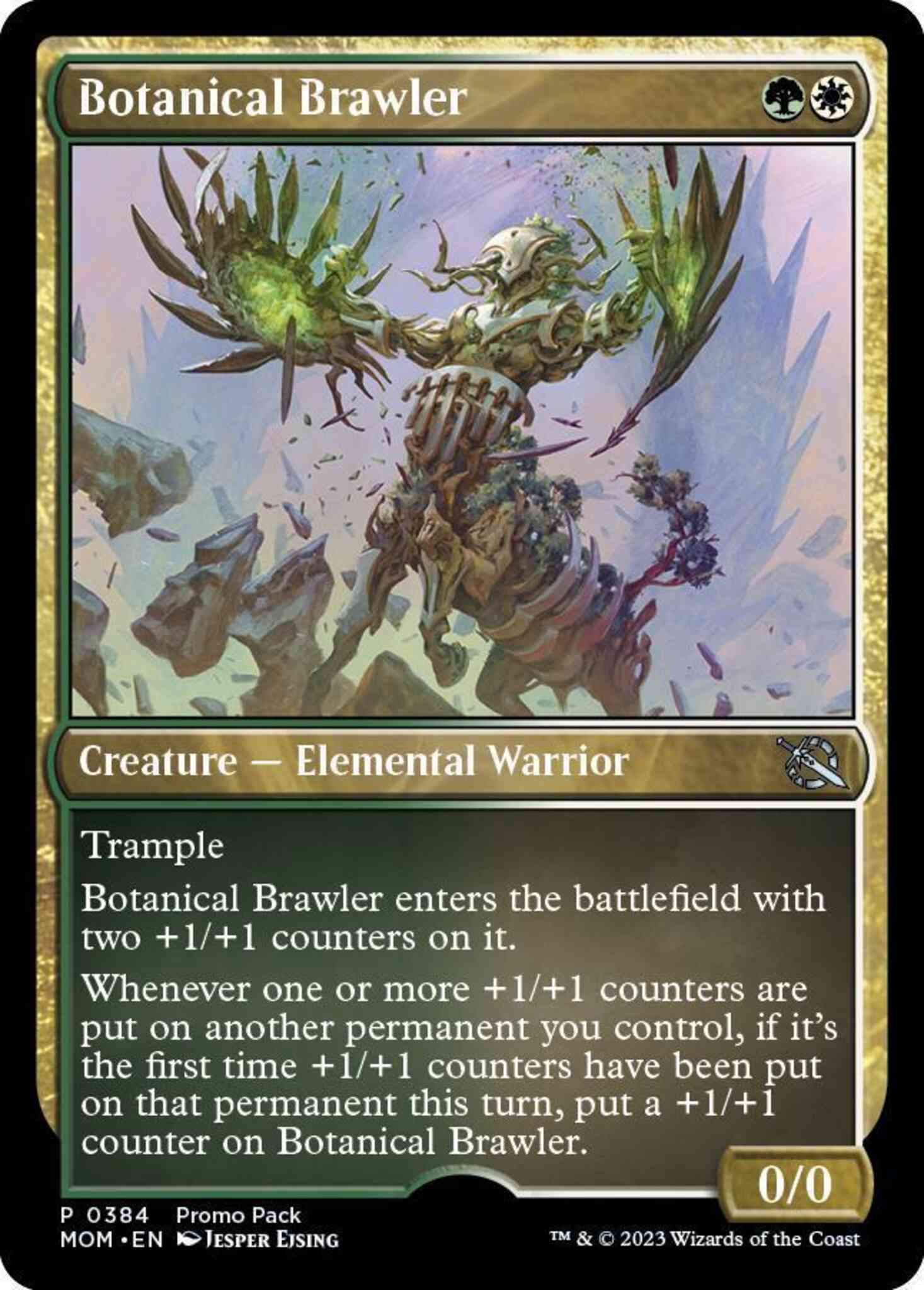 Botanical brawler 384 – Magic Botanical Brawler [384] [Dark Frame Promo Pack] [March of the Machine] [Non-Foil]