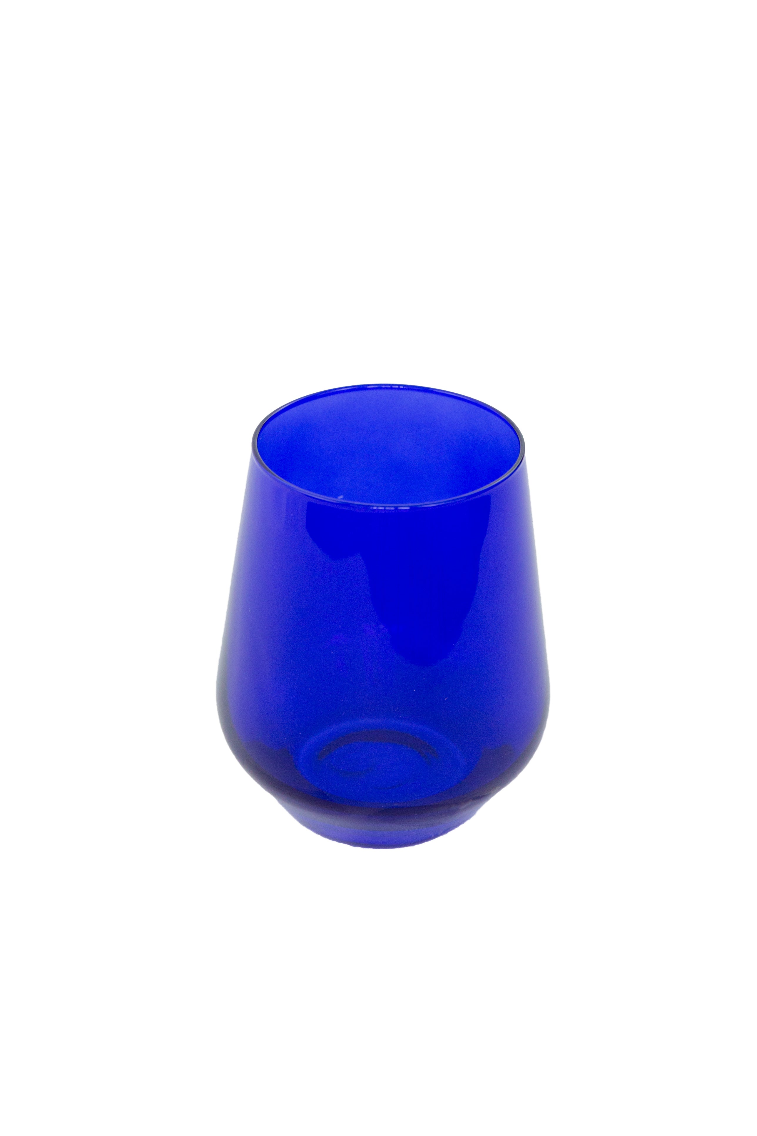 Estelle Colored Glass Estelle Colored Wine Stemless - Set of 6 {Royal Blue} - view 8