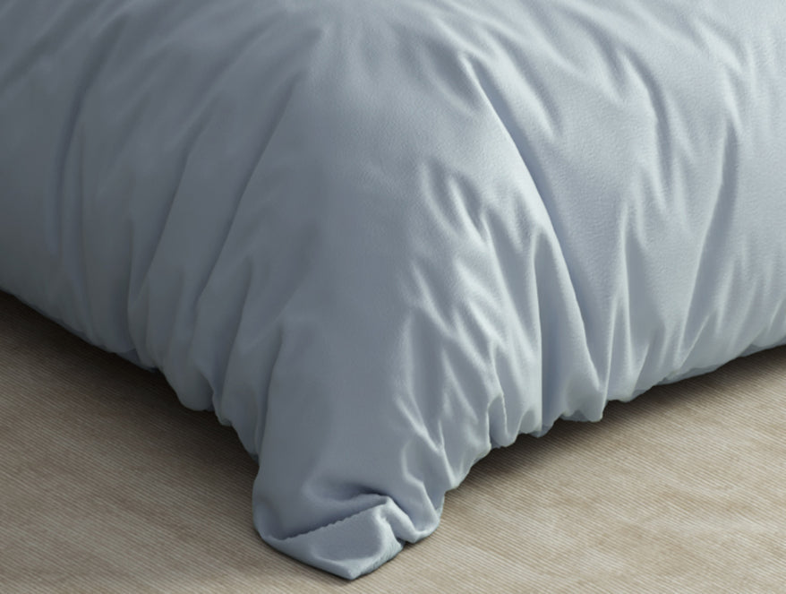 Spaces India Solid Sky Blue - Light Blue Fleece Blanket - Cushlon By Spaces - view 5