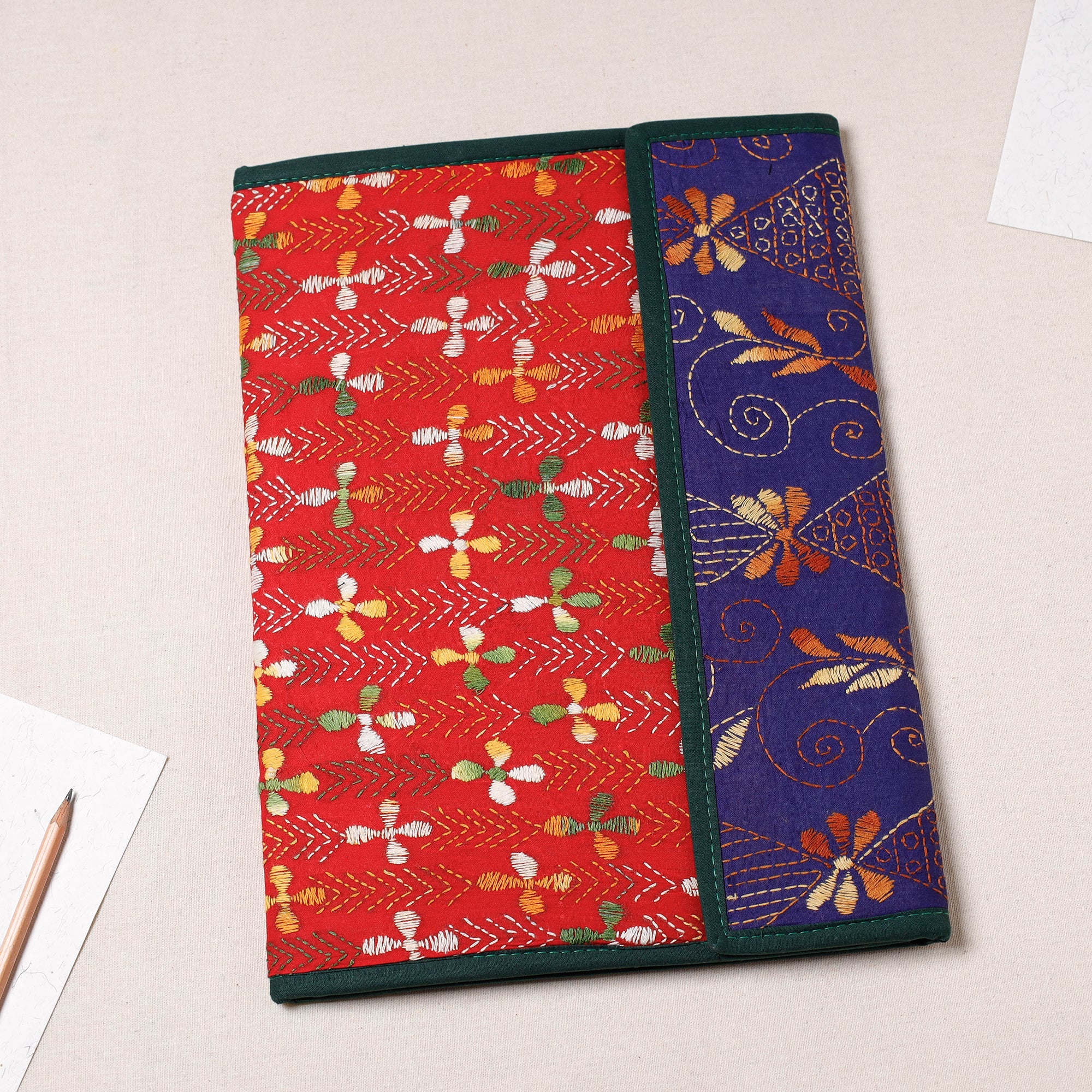 ASALKAAR Bengal Kantha Work Handcrafted File Folder
