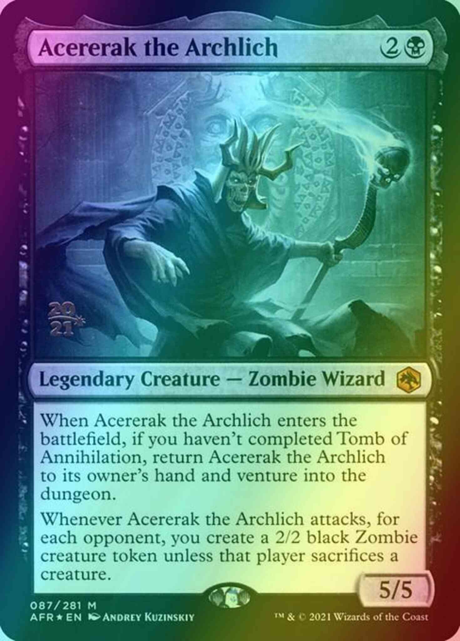 Magic Acererak the Archlich [Prerelease] [87s] [Adventures in the Forgotten Realms Promos] [Foil]
