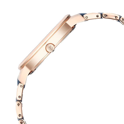 Titan Purple Ceramics Blue Dial Analog Steel and Ceramic Strap watch for Women 41mm 95213KD03 - view 4