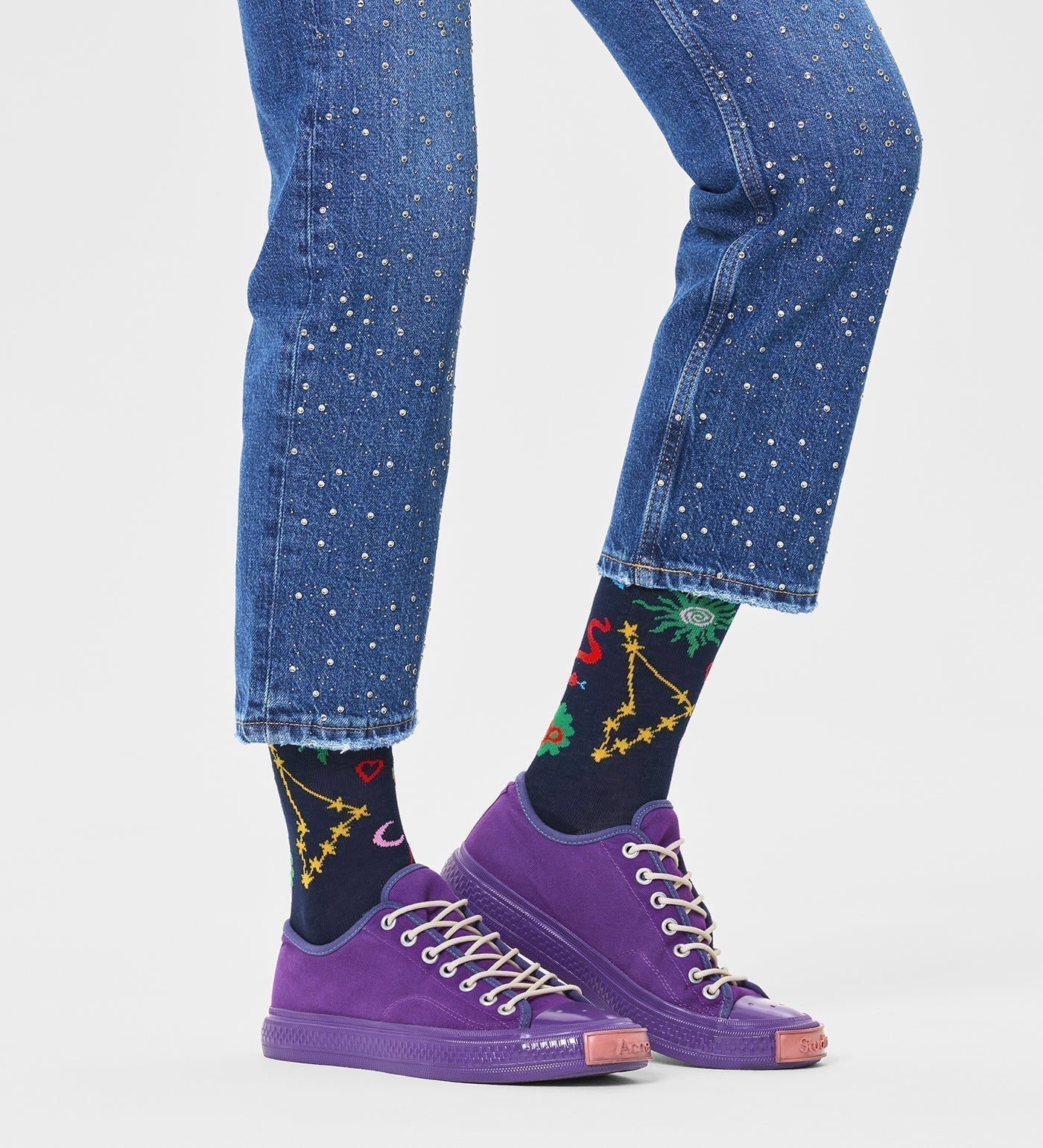 Happy Socks Unisex Capricorn Crew Length Socks for Women and Men - view 3