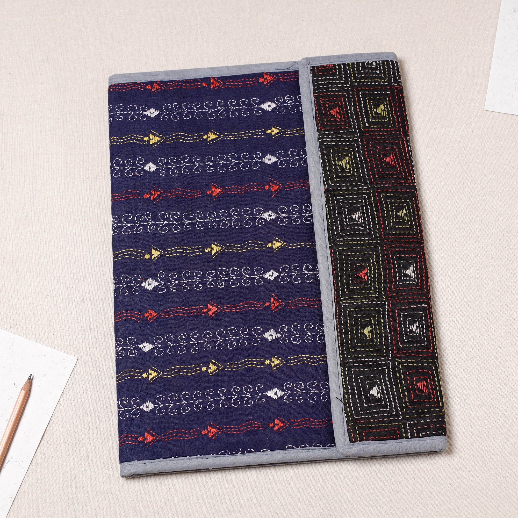 ASALKAAR Bengal Kantha Work Handcrafted File Folder