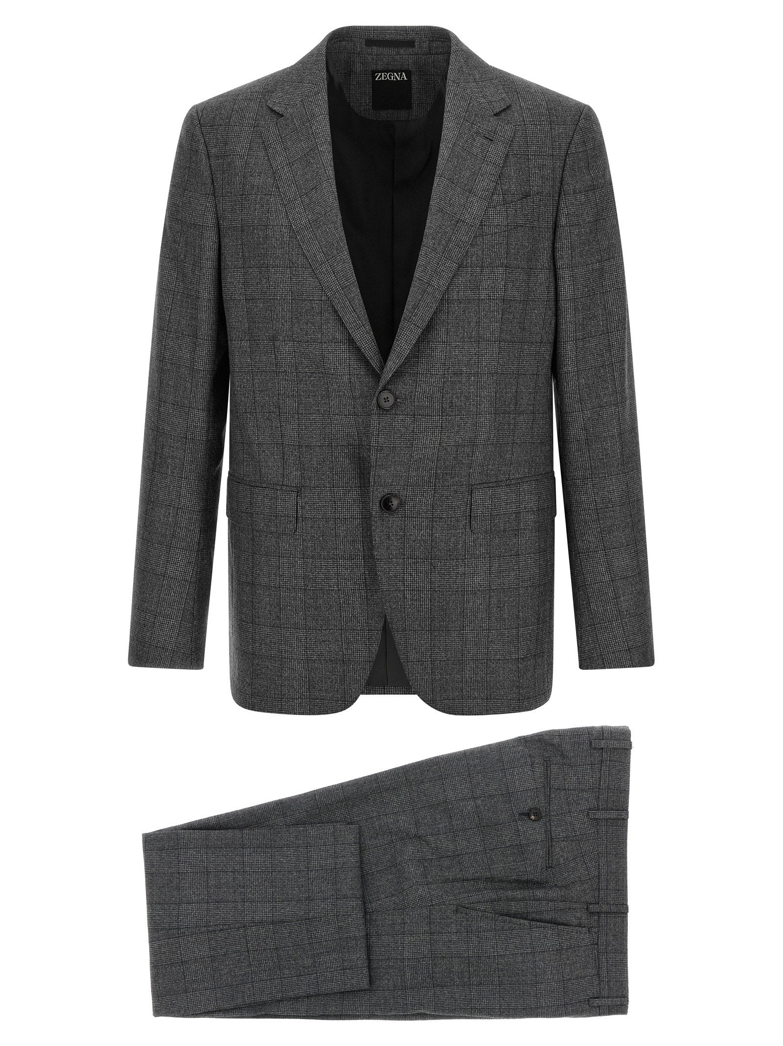 Zegna Square Flannel Dress – 100% wool
