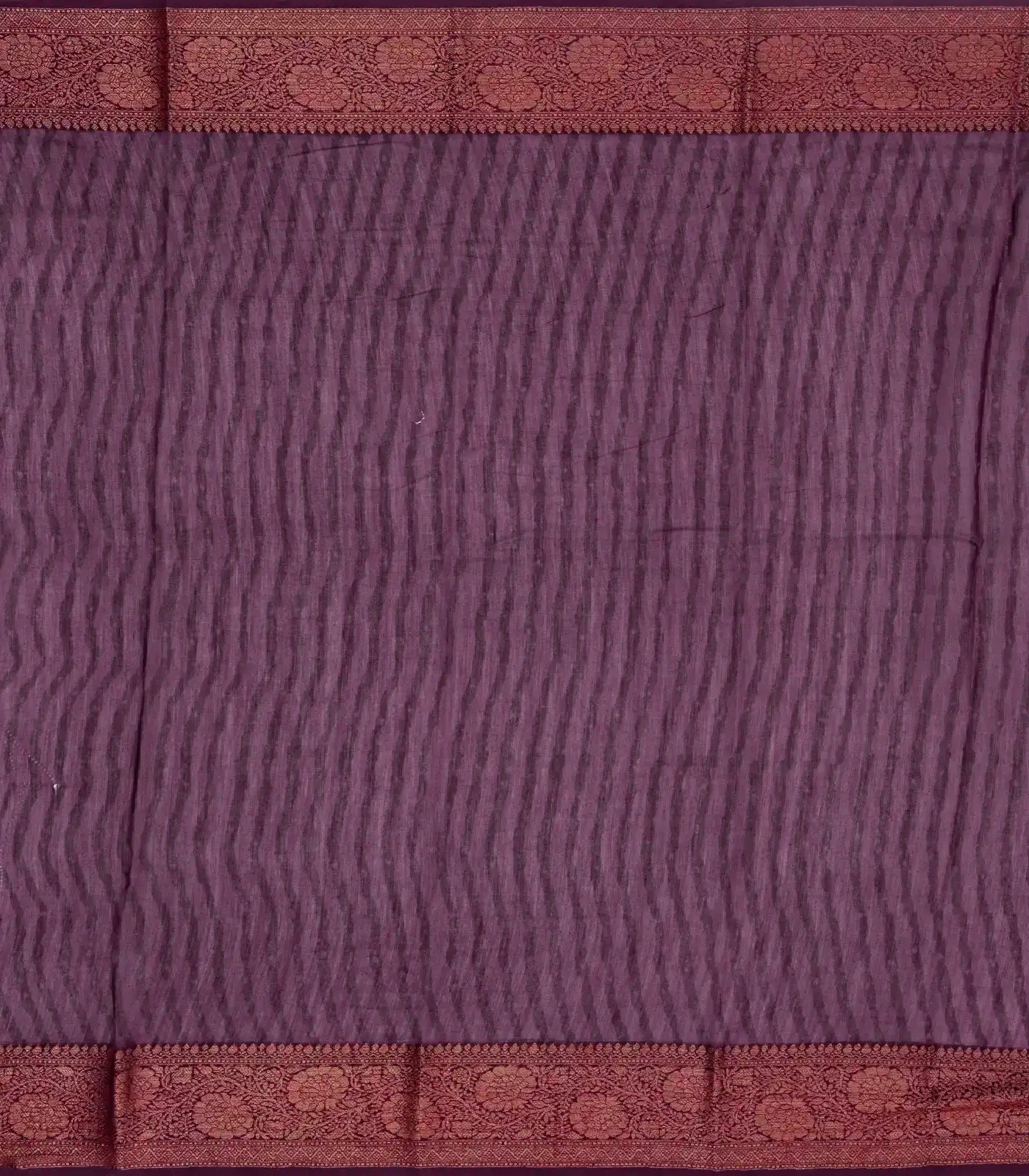 RmKV Burgundy Woven Chanderi Cotton Saree With Printed Small Motifs - view 4