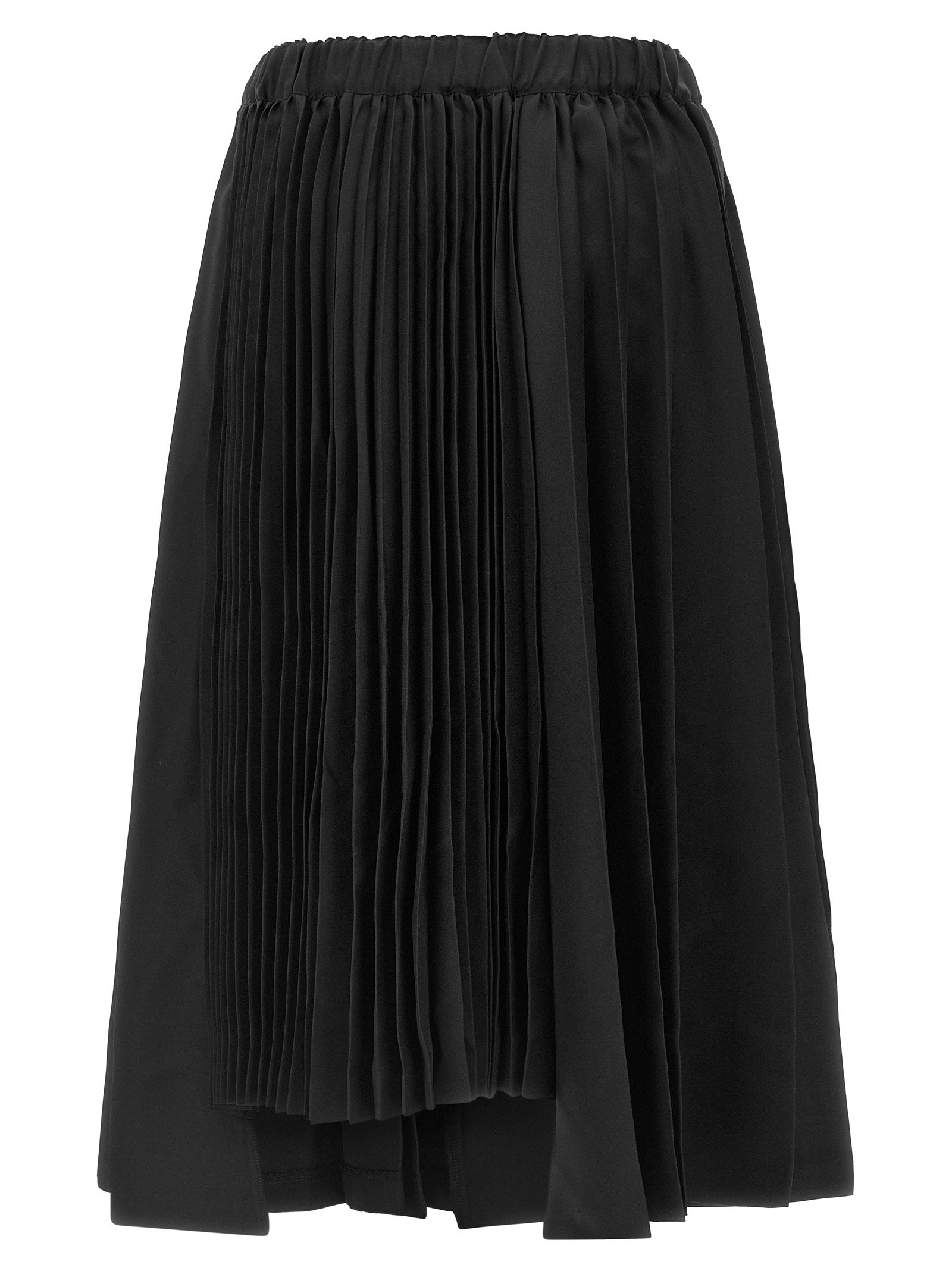Comme Des Garcons Black Asymmetrical Pleated Skirt - view 2