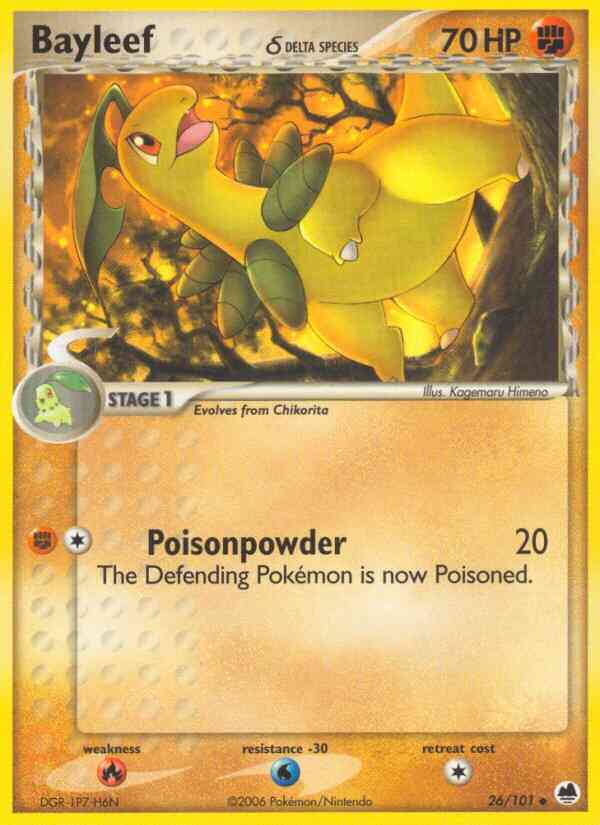 Uncommon ex15-26 non-holo – Pokémon Bayleef δ - 26/101 - Uncommon [ex15-26] [Non-Holo]