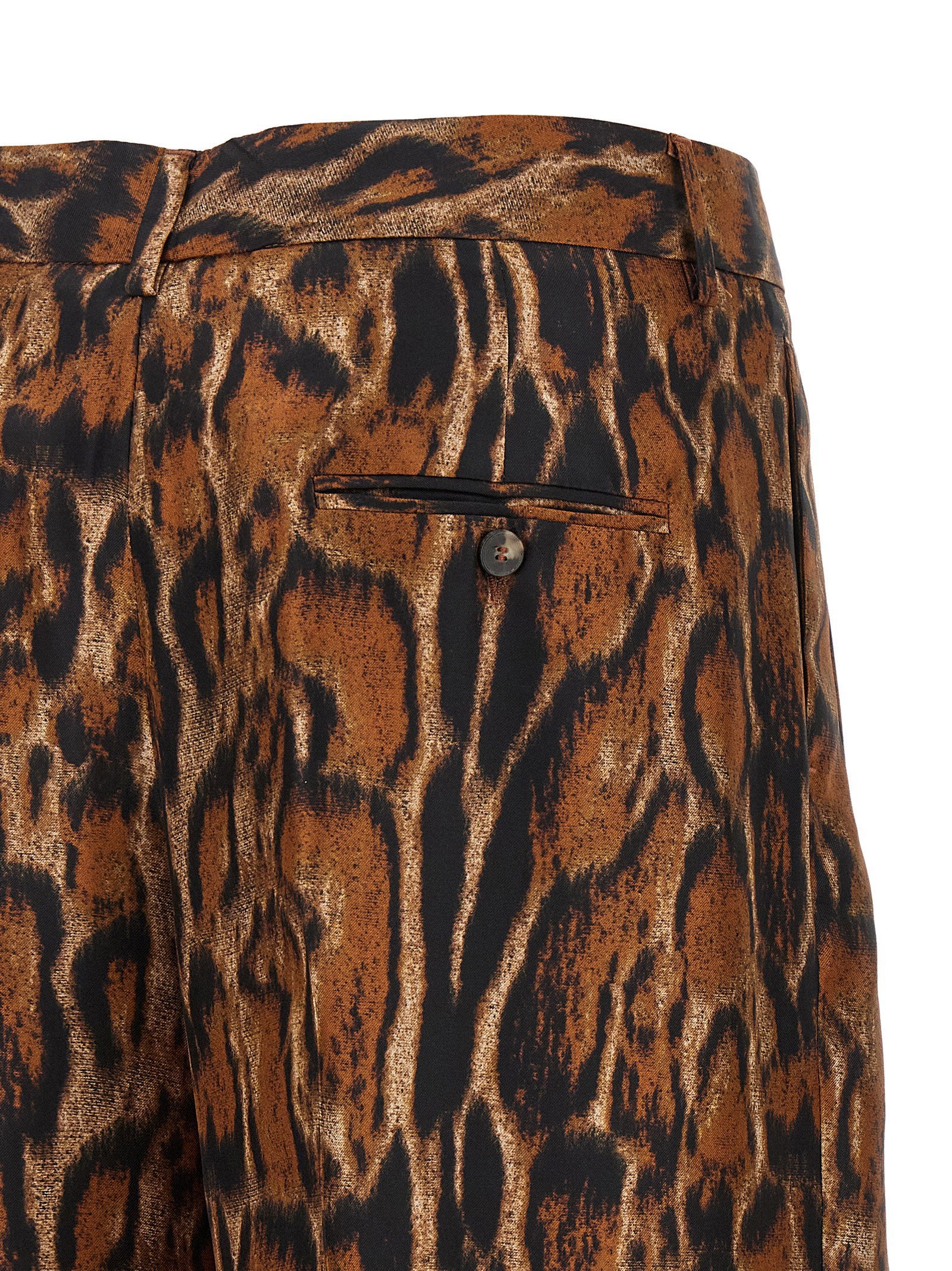 Alberto Biani Lynx Print Pants – 100% silk - view 4