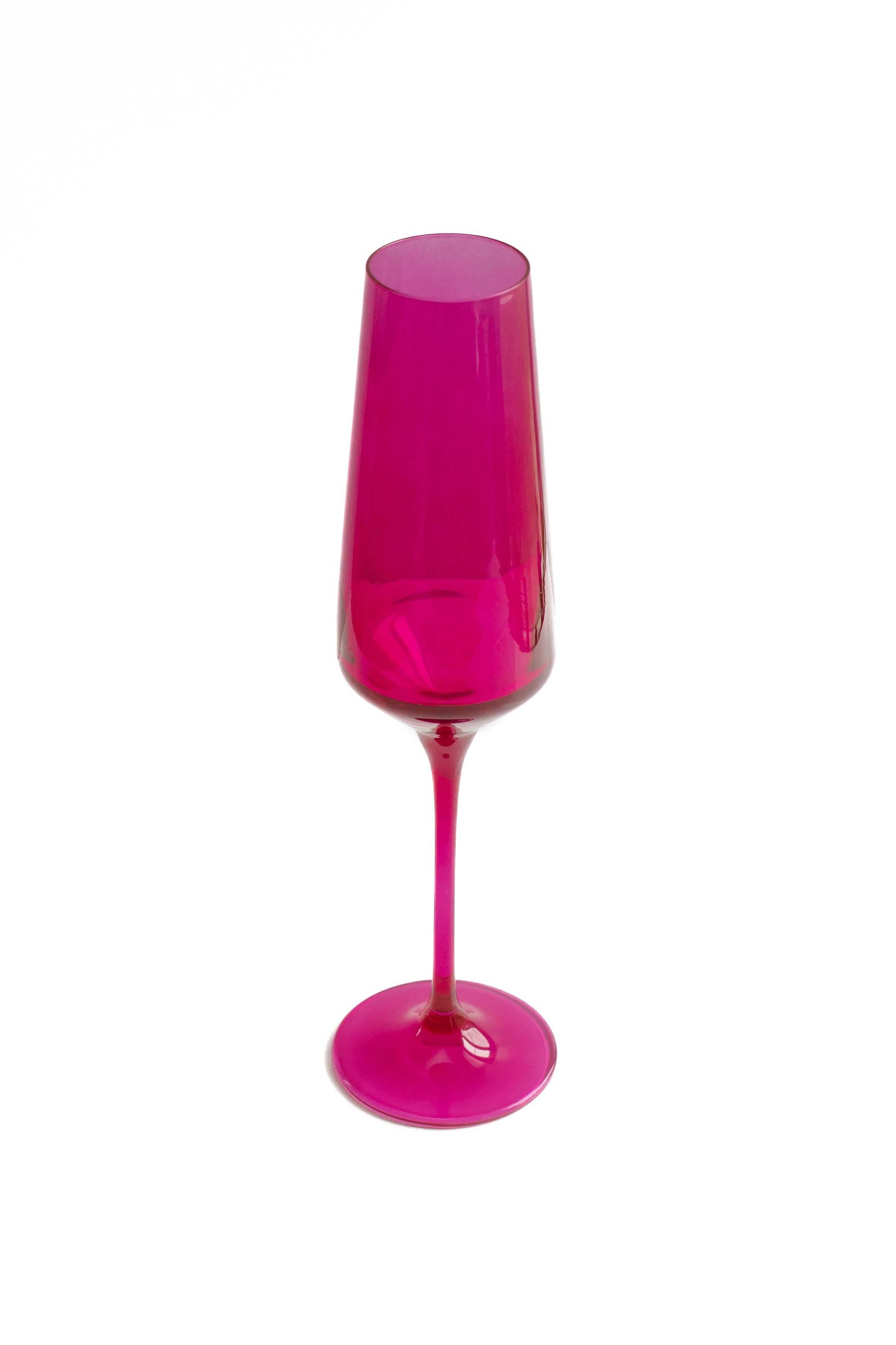 Estelle Colored Glass Estelle Colored Champagne Flute - Set of 2 {Viva Magenta (Our Fuchsia)} - view 7