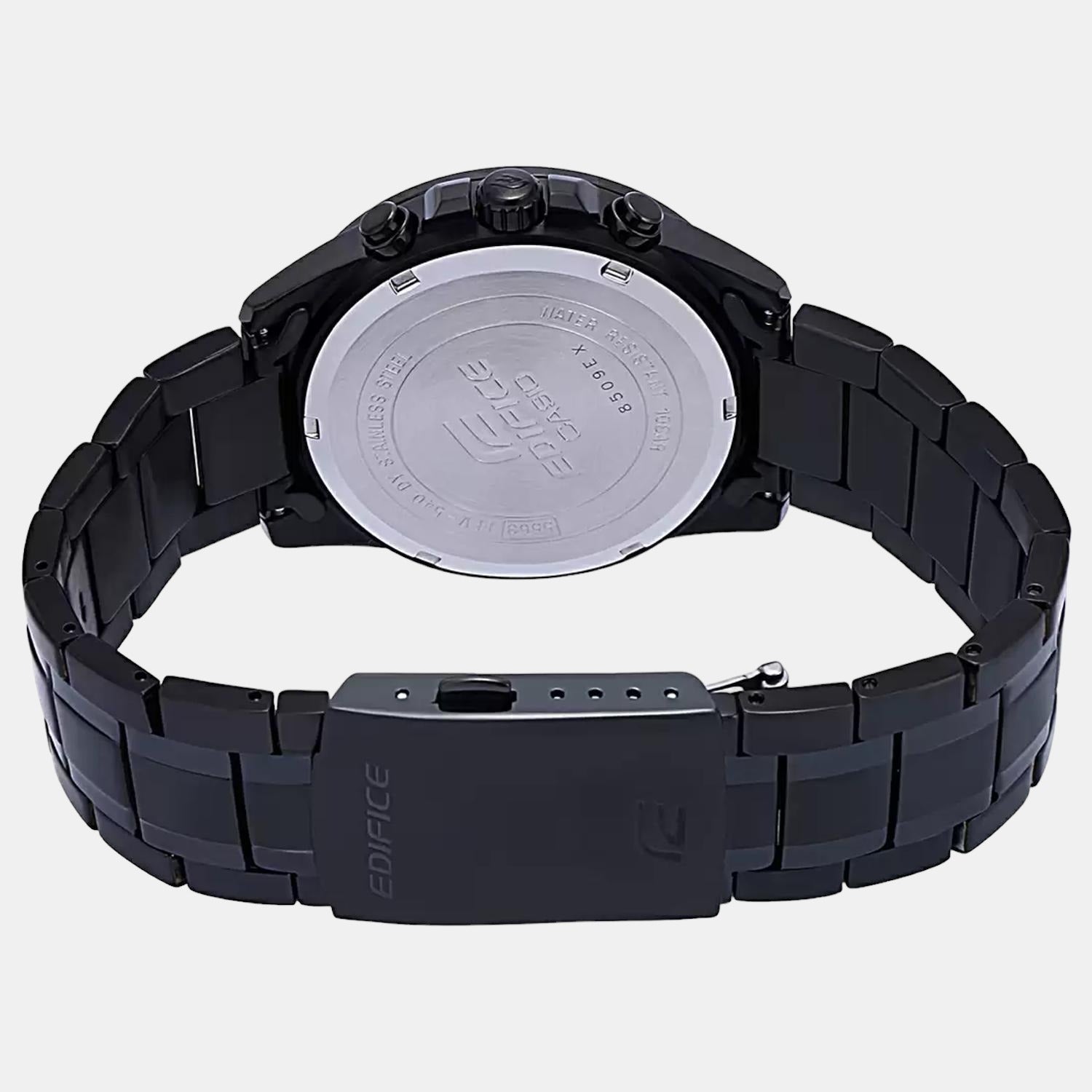Casio Edifice Men Quartz Black Dial Chronograph Stainless Steel Watch EX415 - view 5