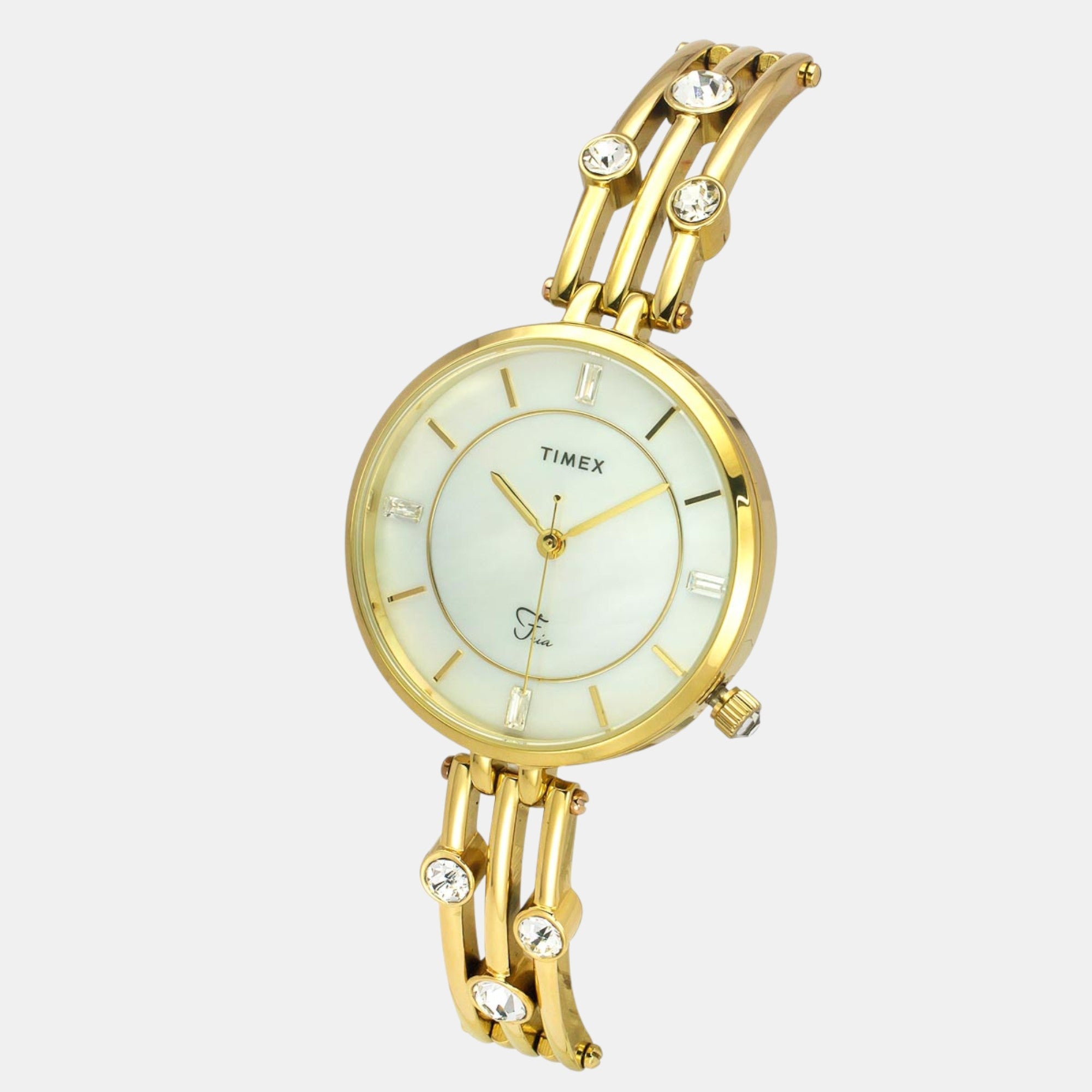 Timex Fria Women Quartz Mother Of Pearl Dial Analog Brass Watch TWEL16004 - view 2