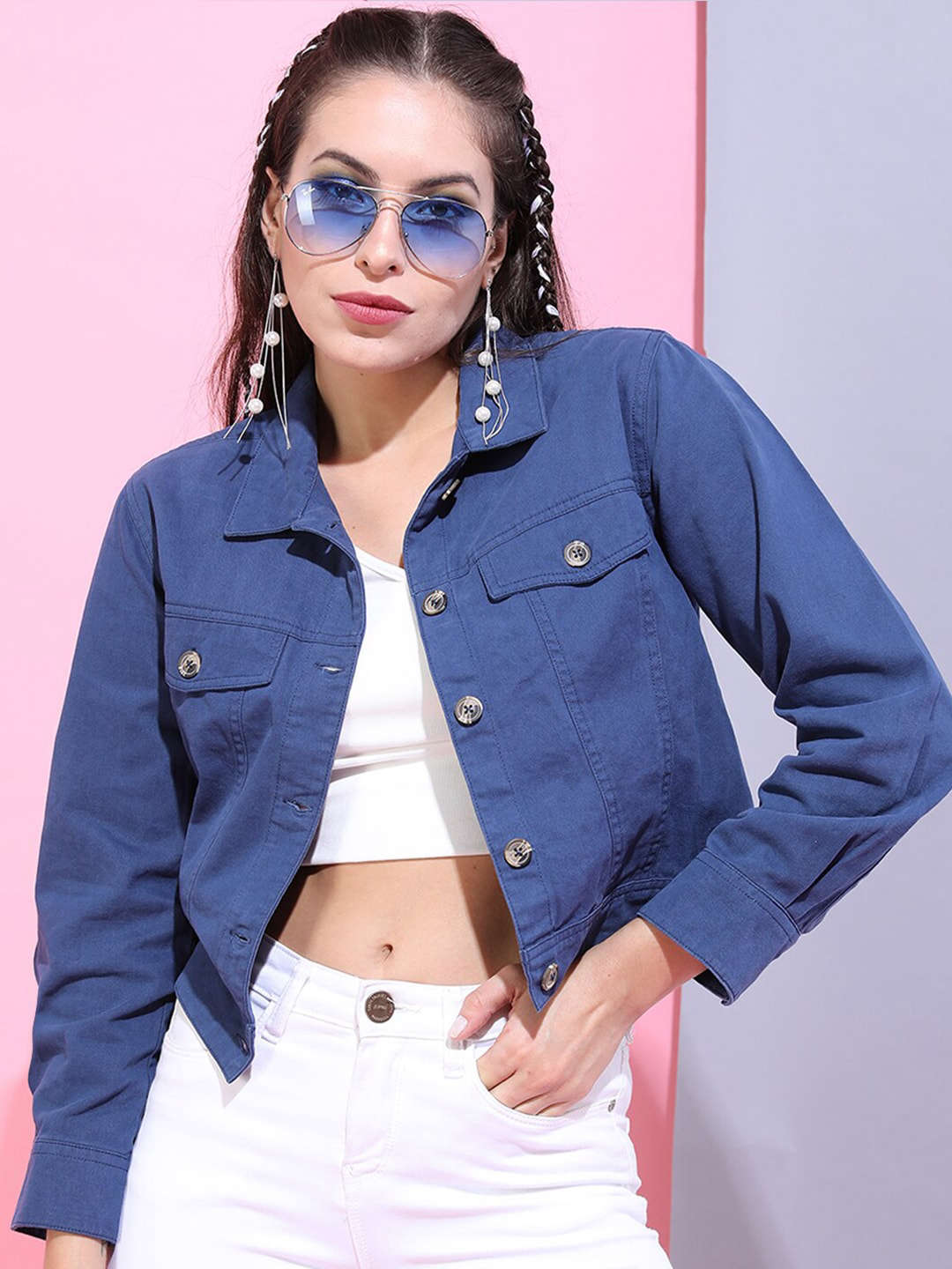 Freehand By The Indian Garage Co Women Trucker Jacket