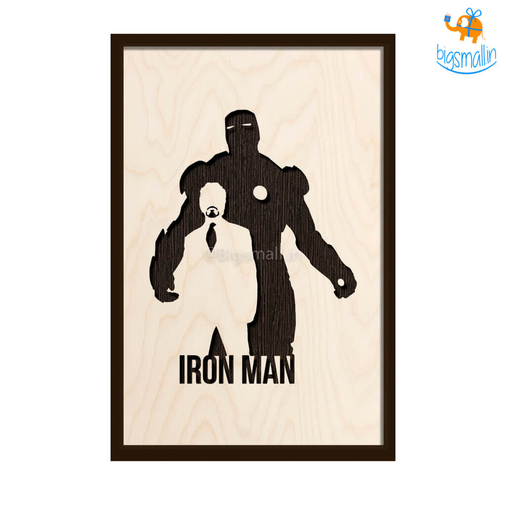 Bigsmall_cc Iron Man Engraved Wooden Frame - view 5